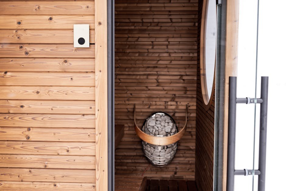 Modern home infrared sauna with built-in audio and digital temperature controls
