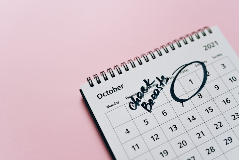 Calendar planner with treatment dates marked and OOP max accumulator chart