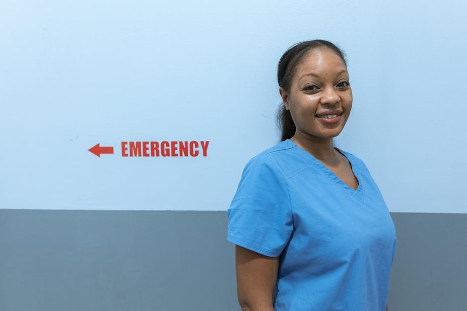 Hospital psychiatric emergency department entrance with signage