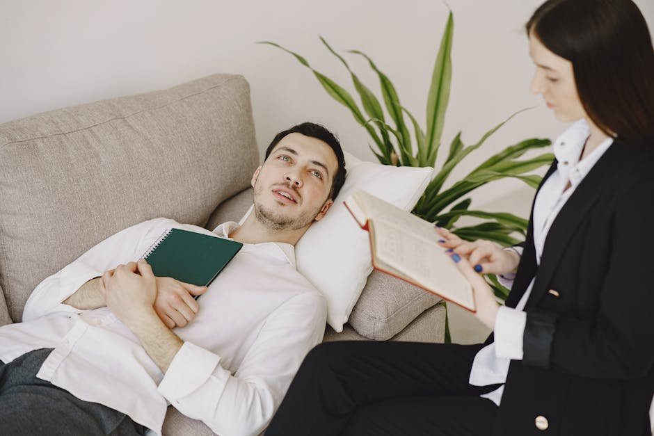 Patient holding a worn prayer book during a counseling session