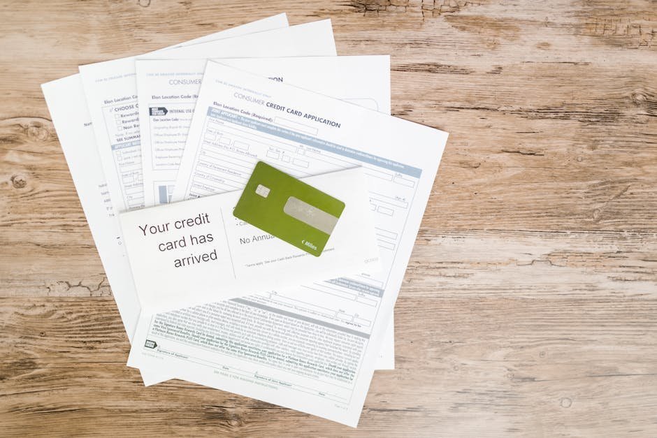 Credit card and treatment center invoice on a desk