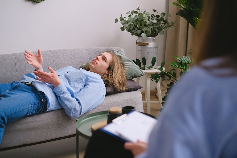Therapist using cognitive behavioral therapy worksheet adapted for highly sensitive client