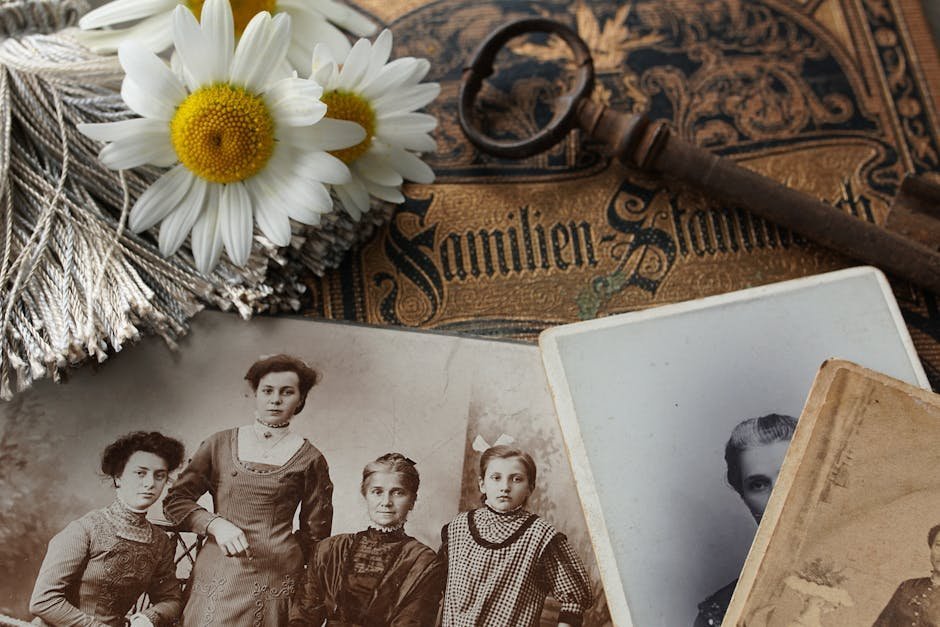 Dementia memory book with large family photographs and simple labels