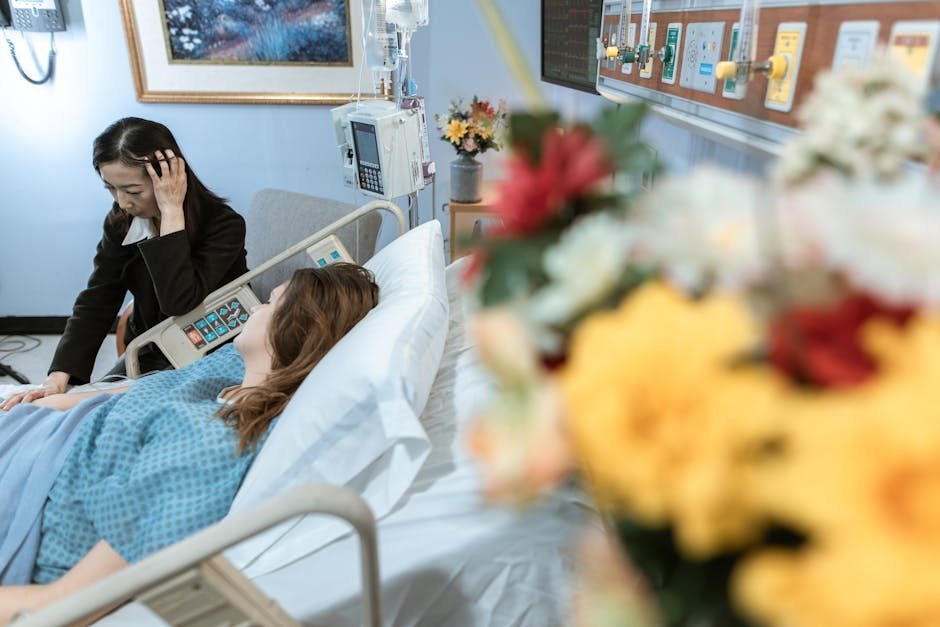 Hospital nightstand with water bottle and supportive medications for opioid withdrawal
