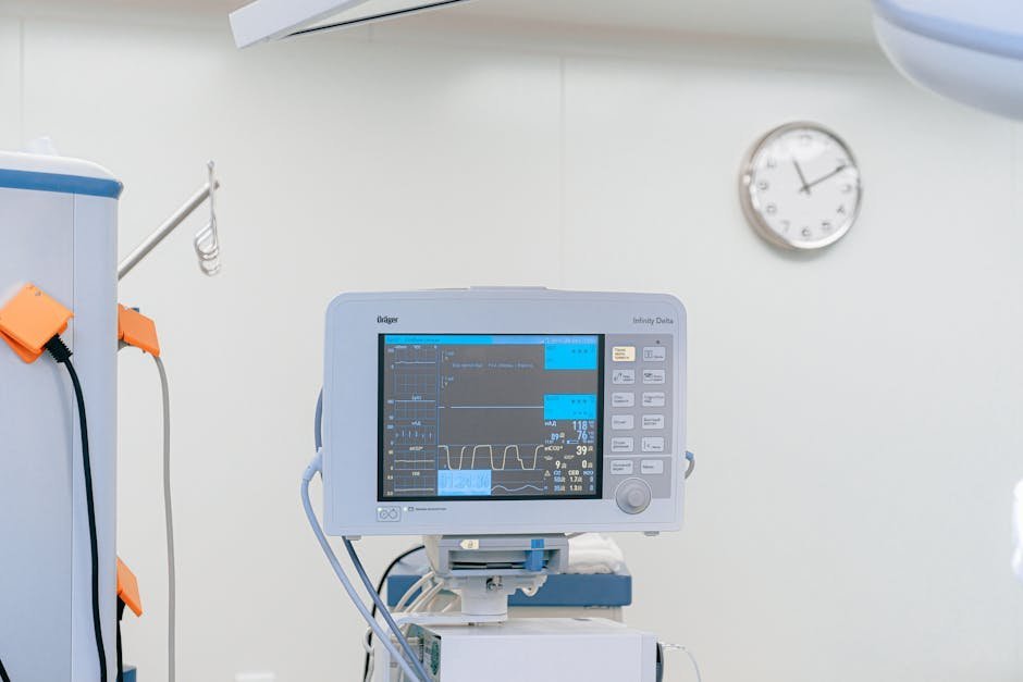 ICU monitor showing vital signs during severe serotonin syndrome management